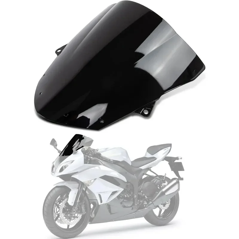 Двое лобовое стекло мотоцикла для Kawasaki Ninja ZX10R ZX1000E ZX1000F 08-10 ZX6R ZX600R ZX636 ZX636E ZX636F 09-23