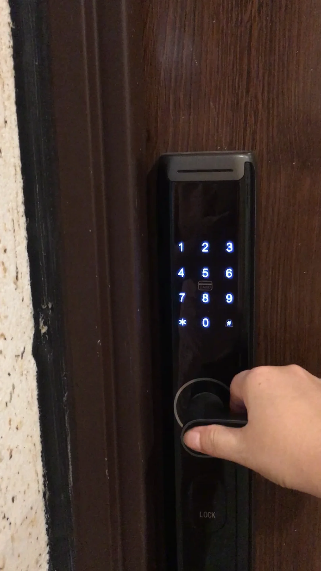 Enlarge Anti-theft biometric fingerprint digital electronic passcode door lock for indoor unlock with fingerprint,passcode,card,key