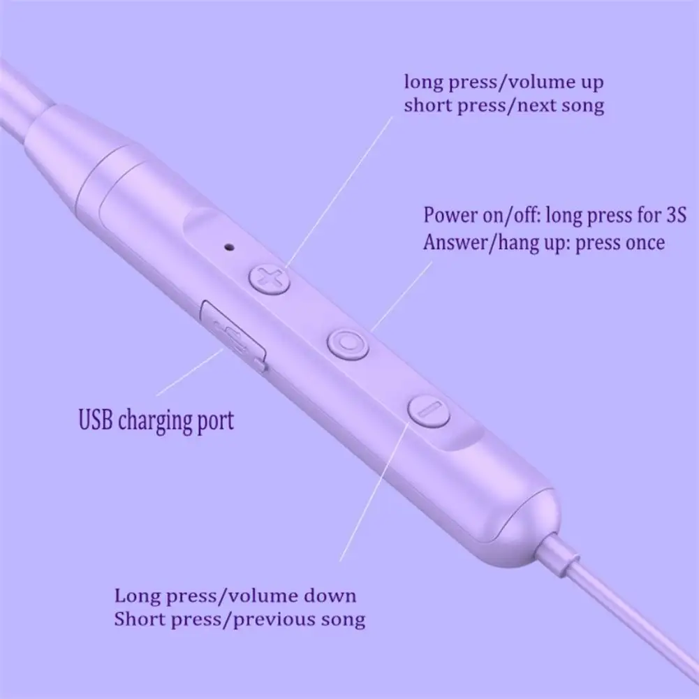 Беспроводная Bluetooth-гарнитура 5 2 с подвесной шеей спортивные стереонаушники