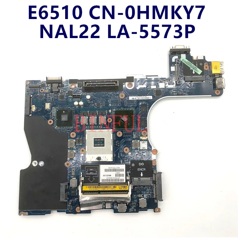 CN-0HMKY7 0HMKY7 HMKY7 Free Shipping High Quality Mainboard For E6510 Laptop Motherboard LA-5573P QM57 GPU DDR3 100% Full Tested