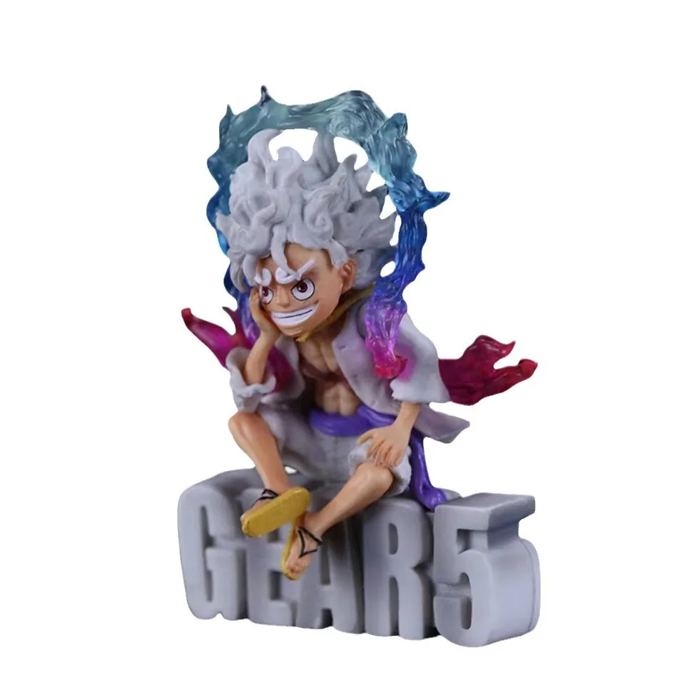 Новинка 9 см мини One Piece Y z Luffy Gear 5 фигурка Ника статуя аниме Статуэтка из ПВХ