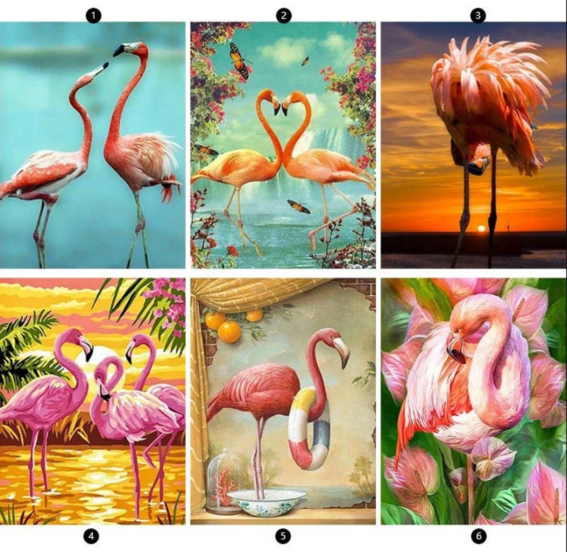 

5D diamond mosaic family Flamingo cartoon beautiful lady diamond embroidery home decoration round diamond painting cross stitch