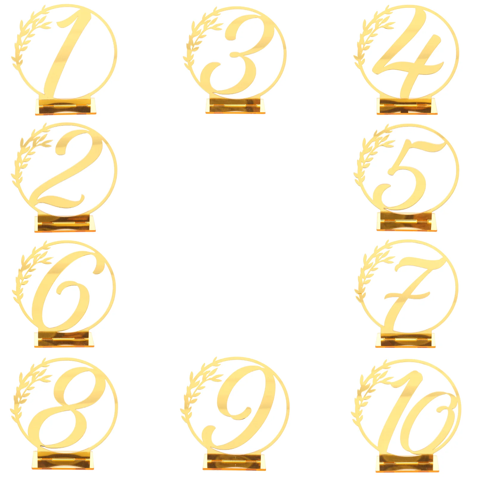 

10pcs Stand Anniversary Table Numbers Wedding Number Sign Banquets Table Number Guest Table Sign for Wedding Table