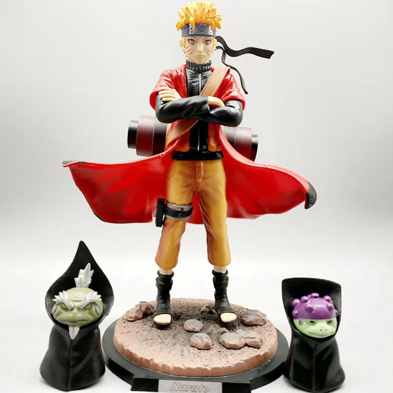 

30cm Anime Naruto Shippuden GK Uzumaki Naruto Action Figure Model With Frog Sage Mode Collectible Toys