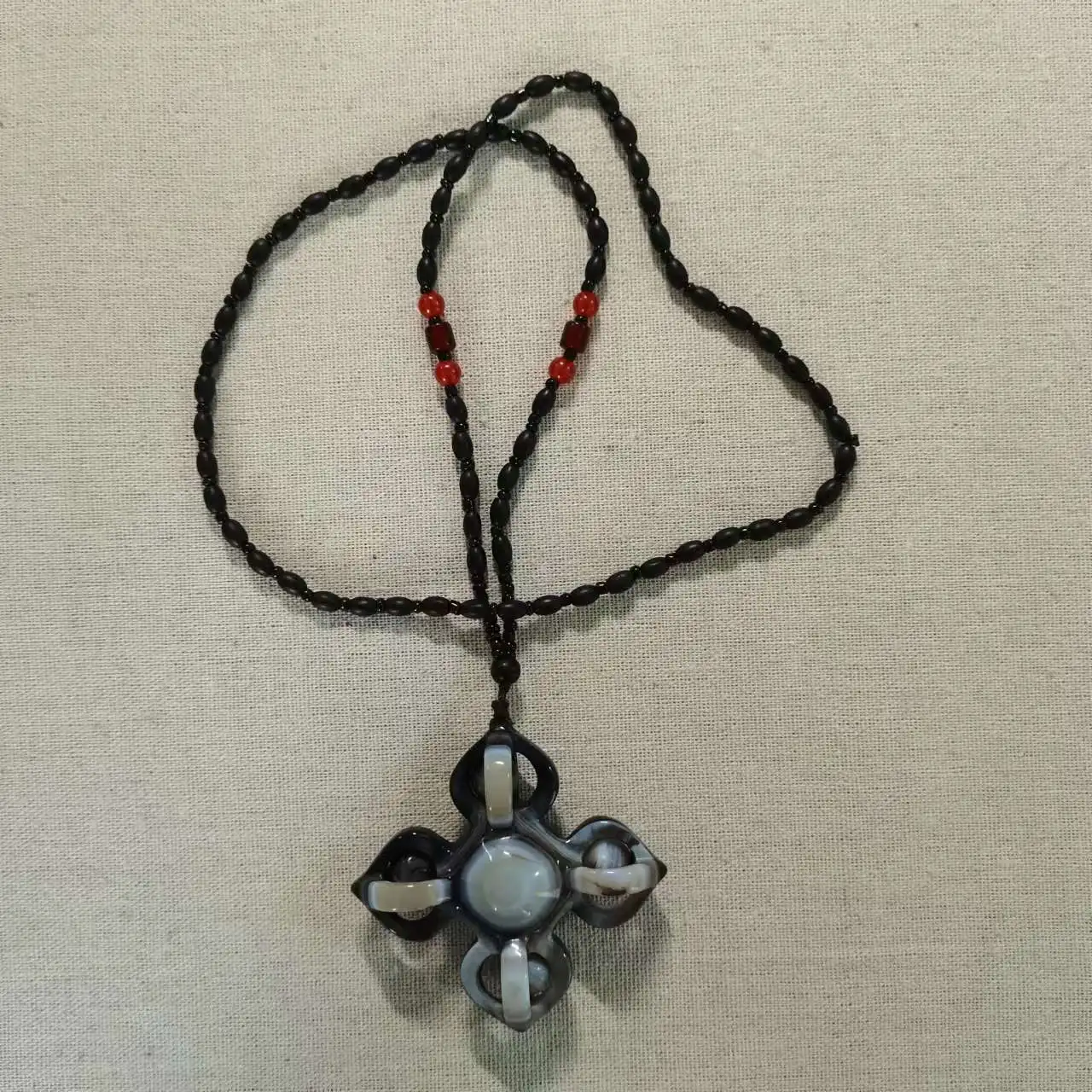 1pcs/lot Tibetan natural eye-twisted agate Vajra necklace pendant to exorcise evil spirits keep safe jewelry amulet folk-custom