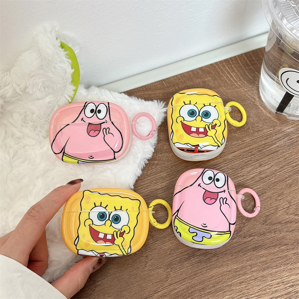 

Cute Anime Cartoon Patricks Stars SpongeBobs 3D Earphones Case for Apple AirPods Air Pods 1 Pro 2 3 Protective Cover Box