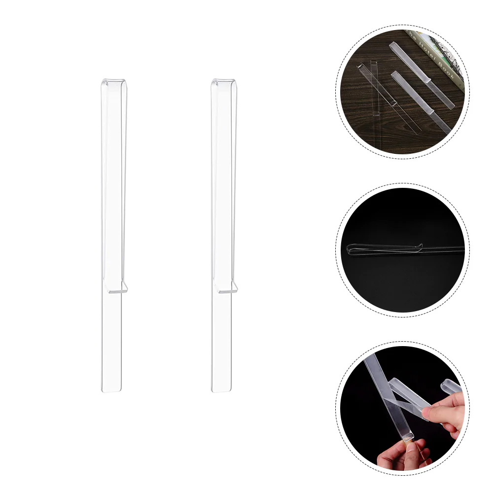 

1 Pair Acrylic Music Clips Clear Music Page Holder Clip Transparent Sheet Music Clips