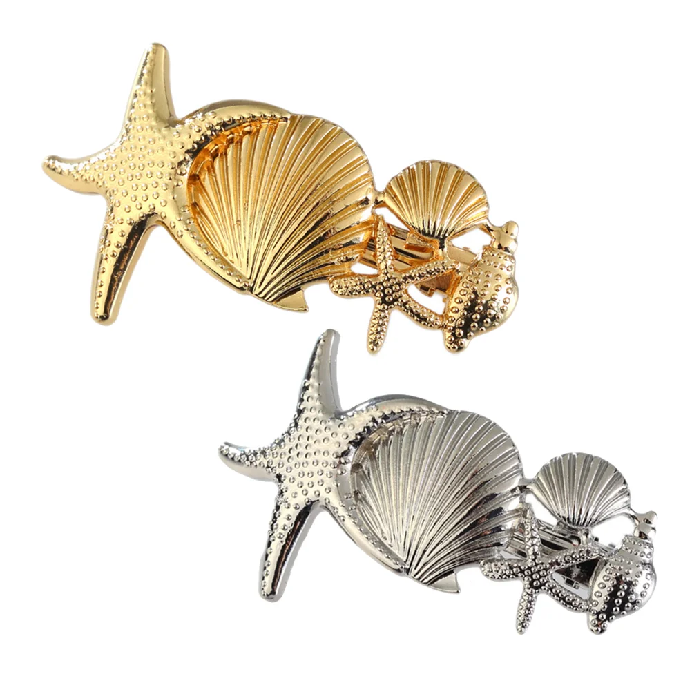 

2 pcs Shell Hair Clip Girl Mermaid Spring Hair Clips Mermaid Hair Accessories Beach Wedding Hair Clasp Shell Hair Clip Kids