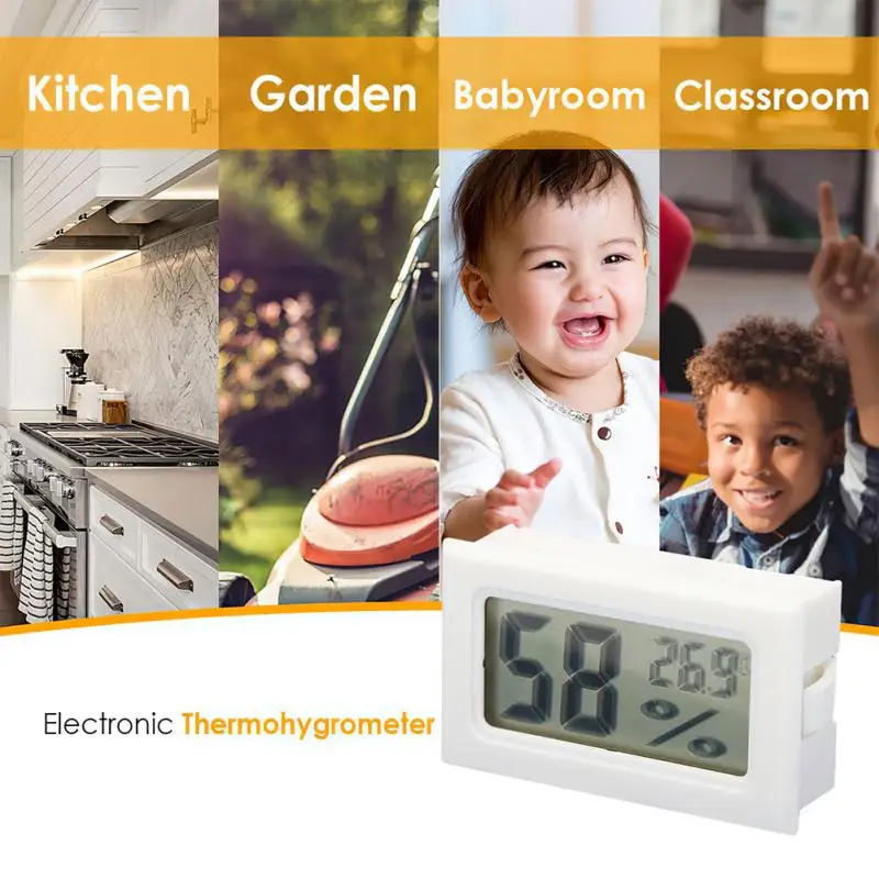 

Mini Digital LCD Indoor Convenient Temperature Sensor Humidity Meter Thermometer Hygrometer Gauge