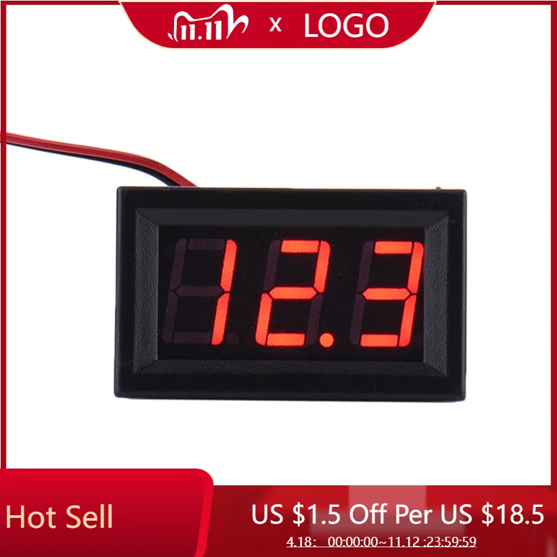 

Mini 0.56 Led Digital Tube DC 4.50-30V Voltmeter For Measuring Battery Voltage