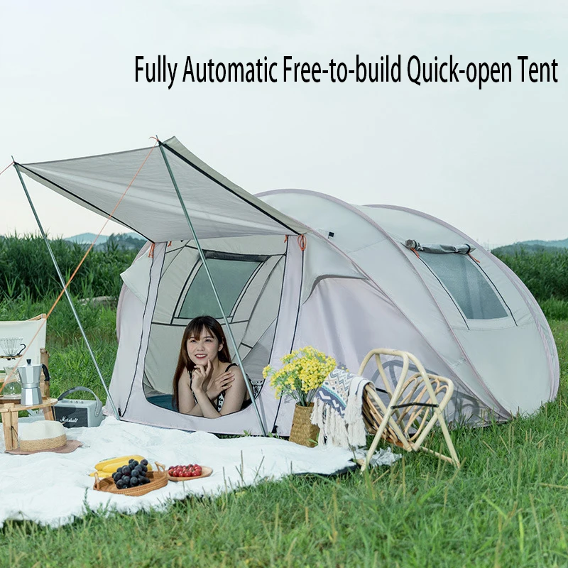 

Fully Automatic Outdoor Indoor Field Camping Hand Throw Quick-Open Tent Thickened Camping Windproof Rainproof Sunscreen Tent