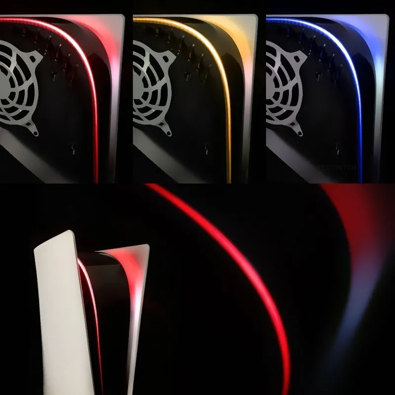 

Light Bar Sticker For PS5 Console Self Adhesive Decals LED Lightbar Skin Cover For PlayStation 5 Carbon Fiber Game Accessories