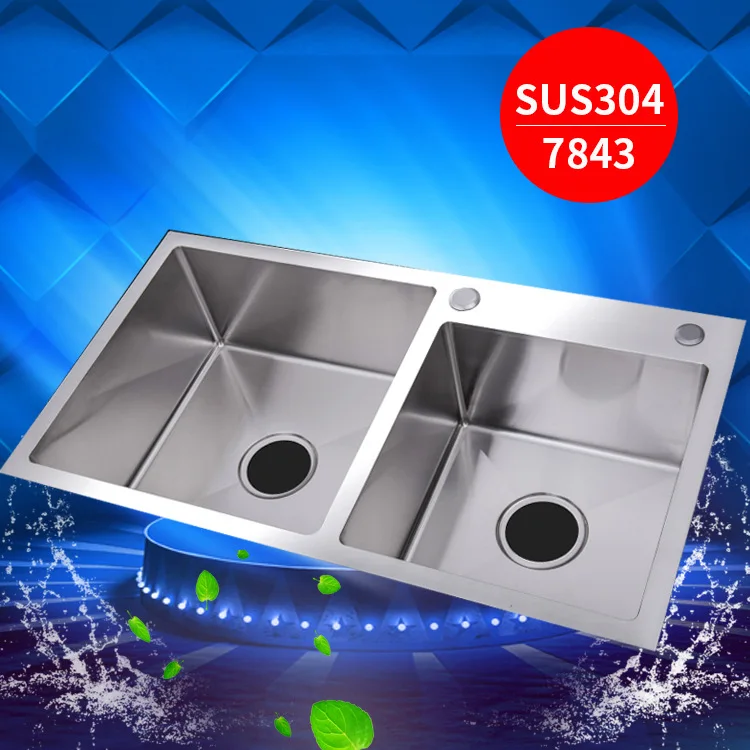 

34 stainless steel wire drawing sink 3mm thickened kitchen sink sink sink sink sink double sink kitchen sink