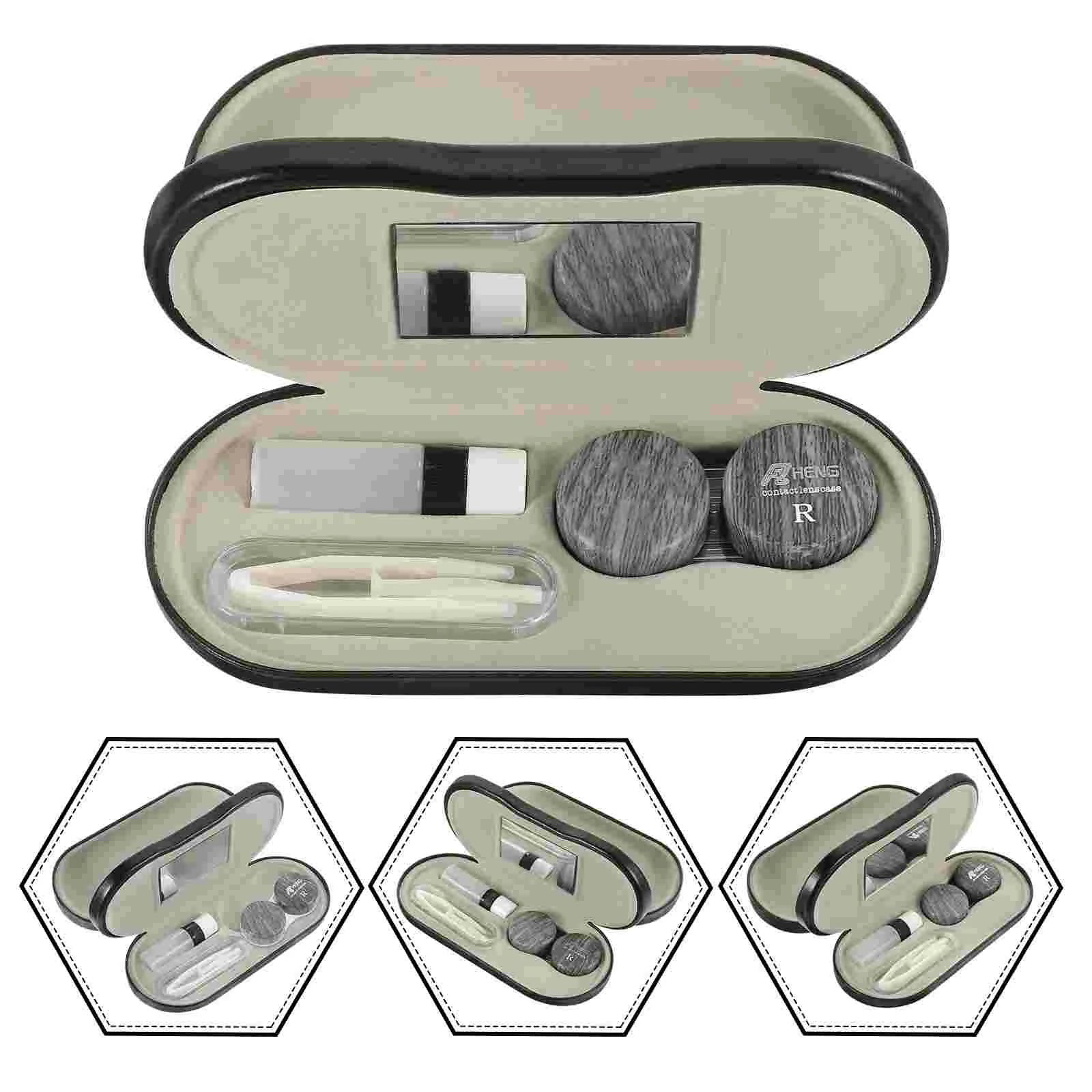 

Dual Purpose Glasses Case Outdoor Compact Organizer Double Layer Container Trendy