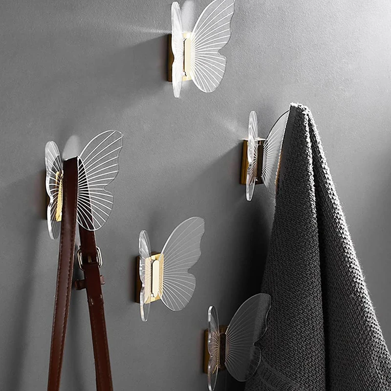 

1Pc Butterfly Key Holder Wall Decor Home Decoration Accessories Hook Decorative Wall Coat Rack Hook Wall Hook Storag Holder