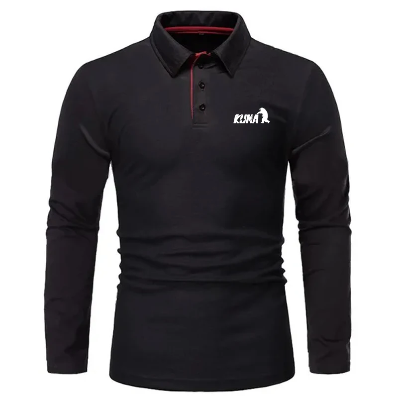 

Men's 2022 Fall Polo Shirt Long Sleeve Lapel T-Shirt Tops Tee