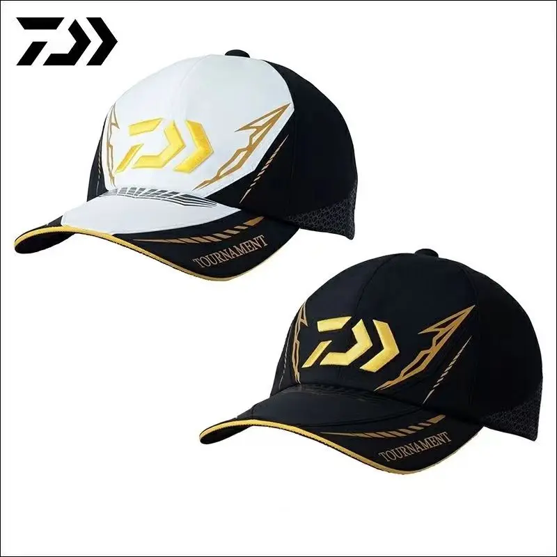 

2023 New Daiwa Fishing Hat Summer Unisex Waterproof Sunscreen Duck Tongue Baseball Hat Letter Embroidery Adjustable Fishing Cap