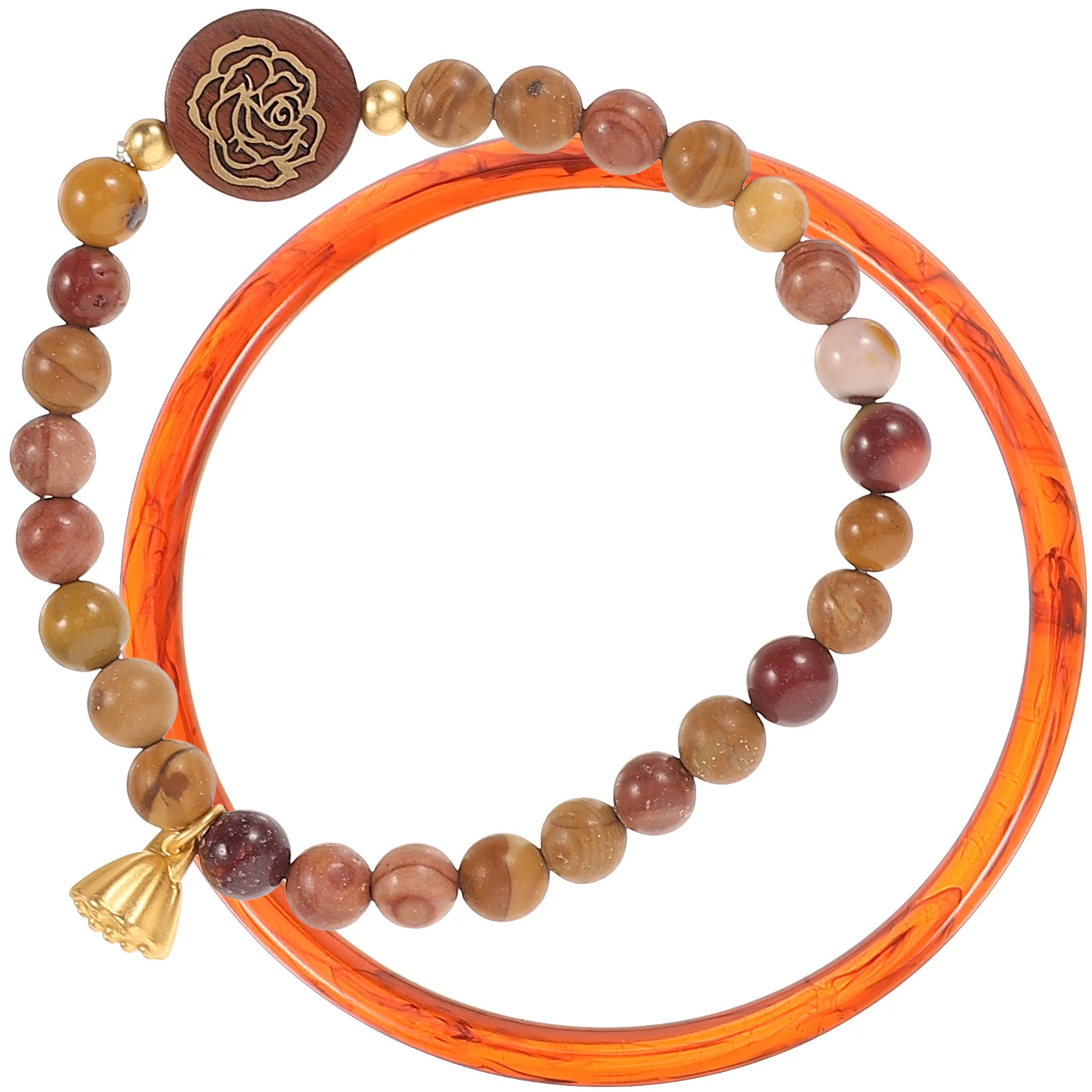 

Bracelets Wood Bangle Wooden Retro Resin Natural Round Chinese Style Miss Hand Wrist Decor