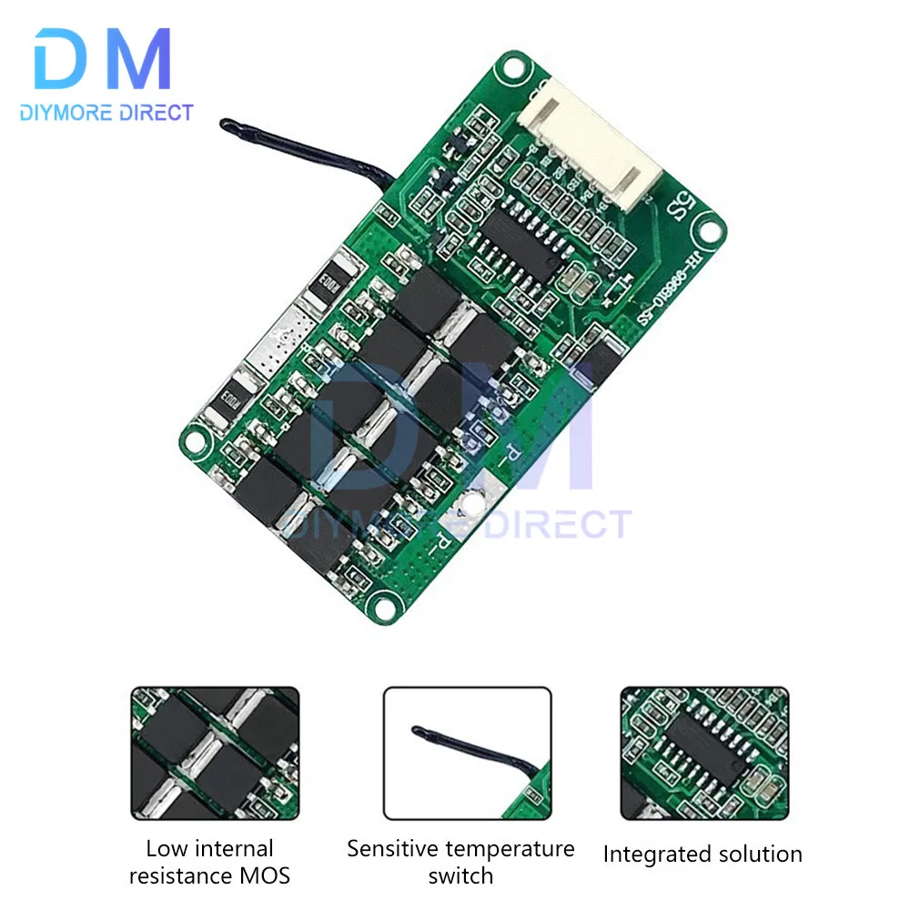 

5S BMS 10A 15A 20A 25A 21V литий-ионная литиевая 18650 плата зарядки с защитой от короткого замыкания