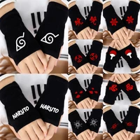 new japanese hot anime cosplay half finger gloves red cloud attack on titan tokyo ghoul cosplay cotton fingerless warm gloves