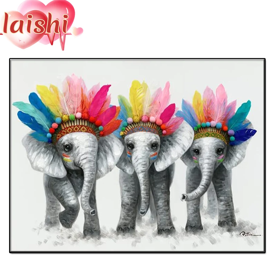 5D рисунок животных слон алмазная живопись полная квадратная круглая
