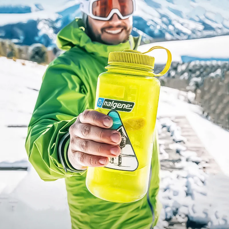 Nalgene Water Bottle Outdoor Portable Wide Mouth Plastic Spo