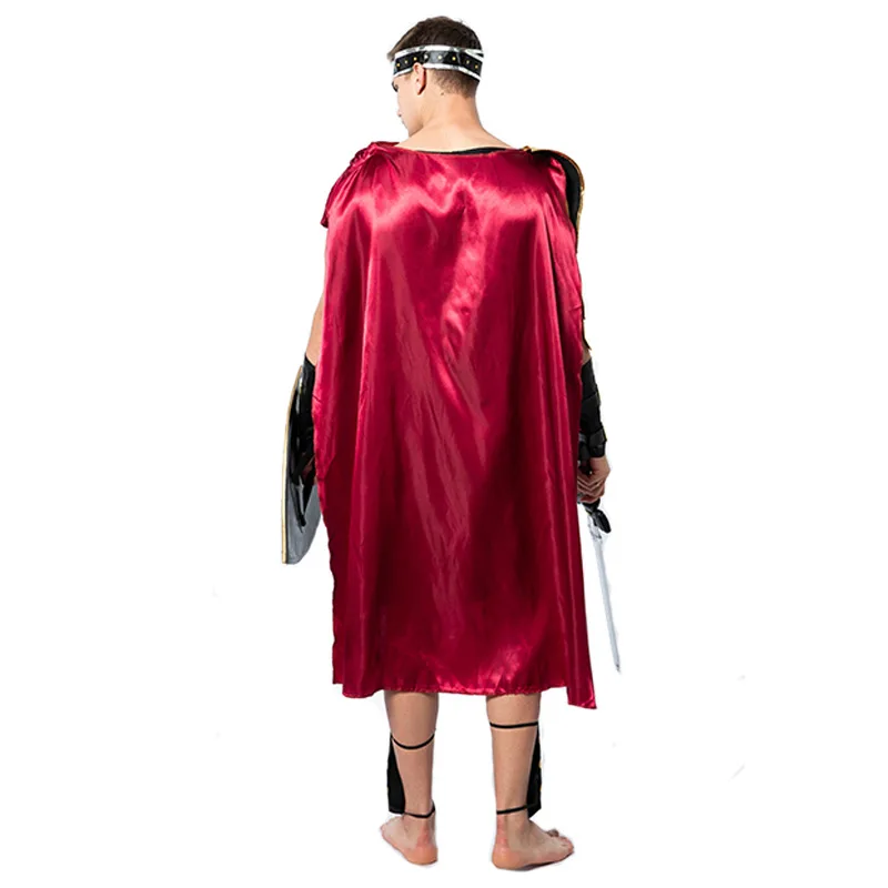 Взрослый мужчина Спартанский воин косплей Хэллоуин Рим костюмы гладиатора