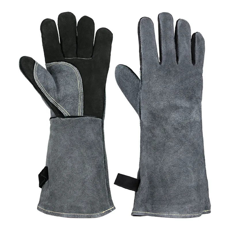 

500℃ Heat Resistant Oven Gloves Mitts for Women Men's Baking BBQ Gloves For Grill Heat Insulation Leather Forging Welding Gloves