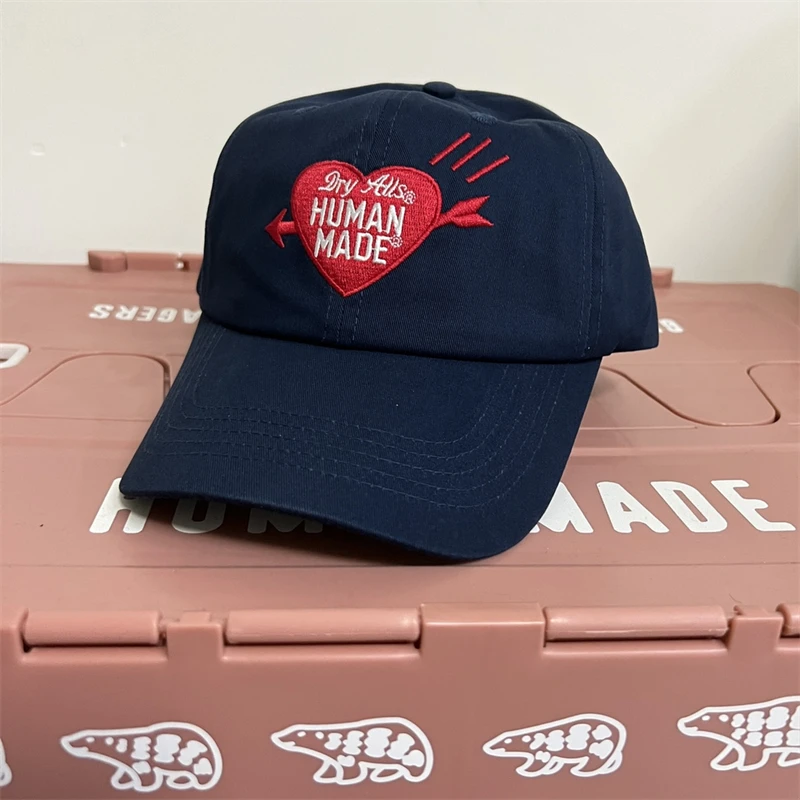 

New Arrow Embroidery Heart Human Made Baseball Cap Men Women Caps Summer Style Buckle Hats