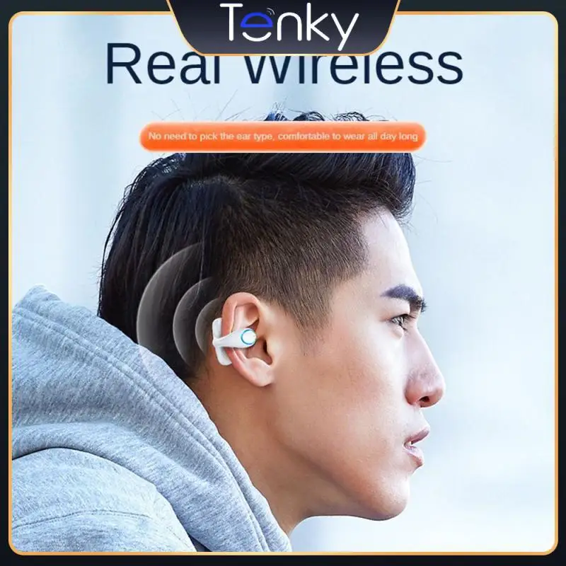 

Clip Ear Design Sports Headset Charging Time About 10 Hours Earphone Privacy Protection Headset Shocking Sound Effect