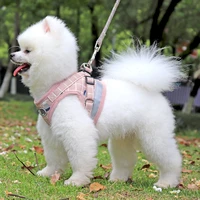 dog harness collar leash vest leads with reflective adjustable chest belt breast band anti tirones cat pet accessories