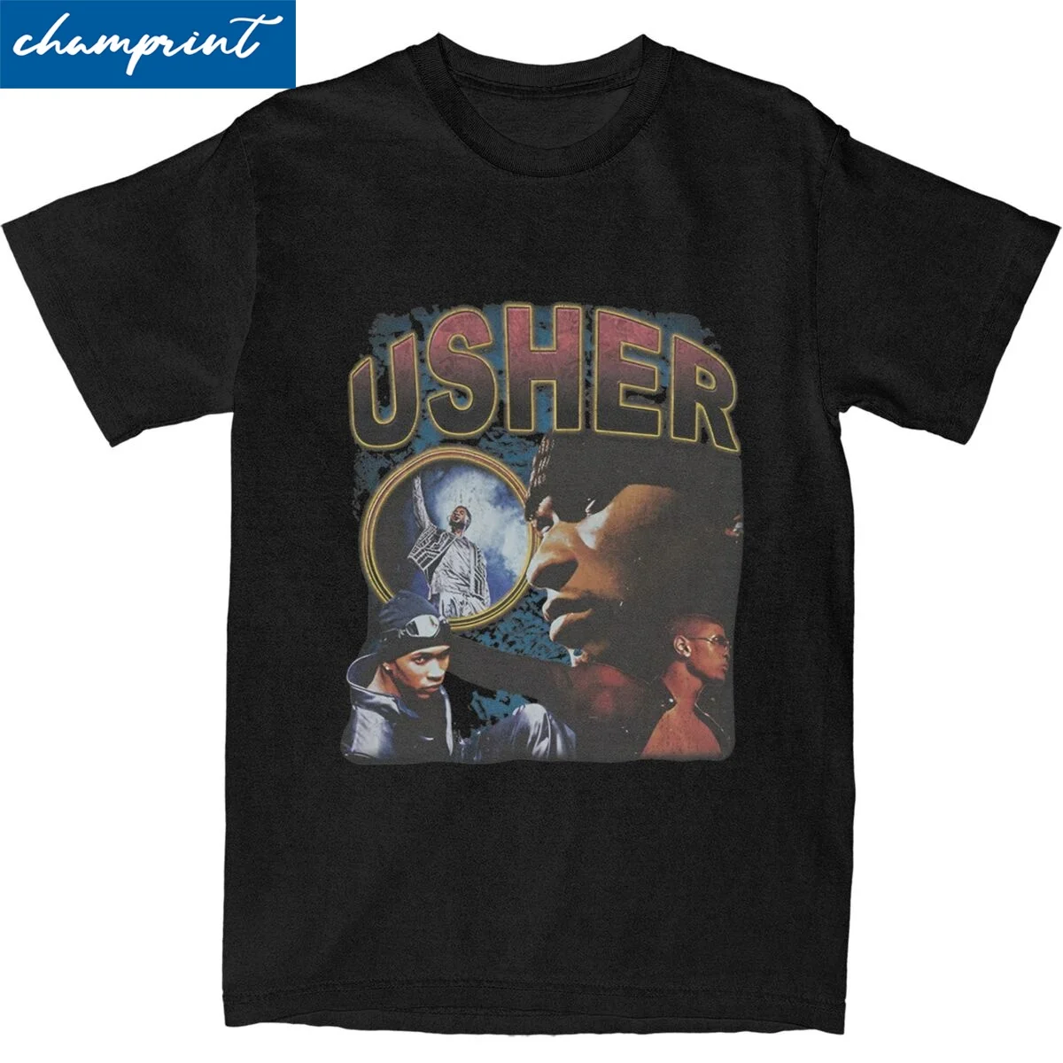 Usher 90-е винтажные футболки для мужчин и женщин хлопковые топы рубашки Harajuku с