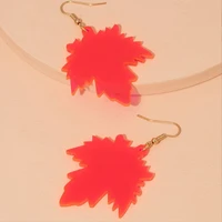 womens earring multi color maple leaf dangle drop earings fashion jewelry 2021 new years gift