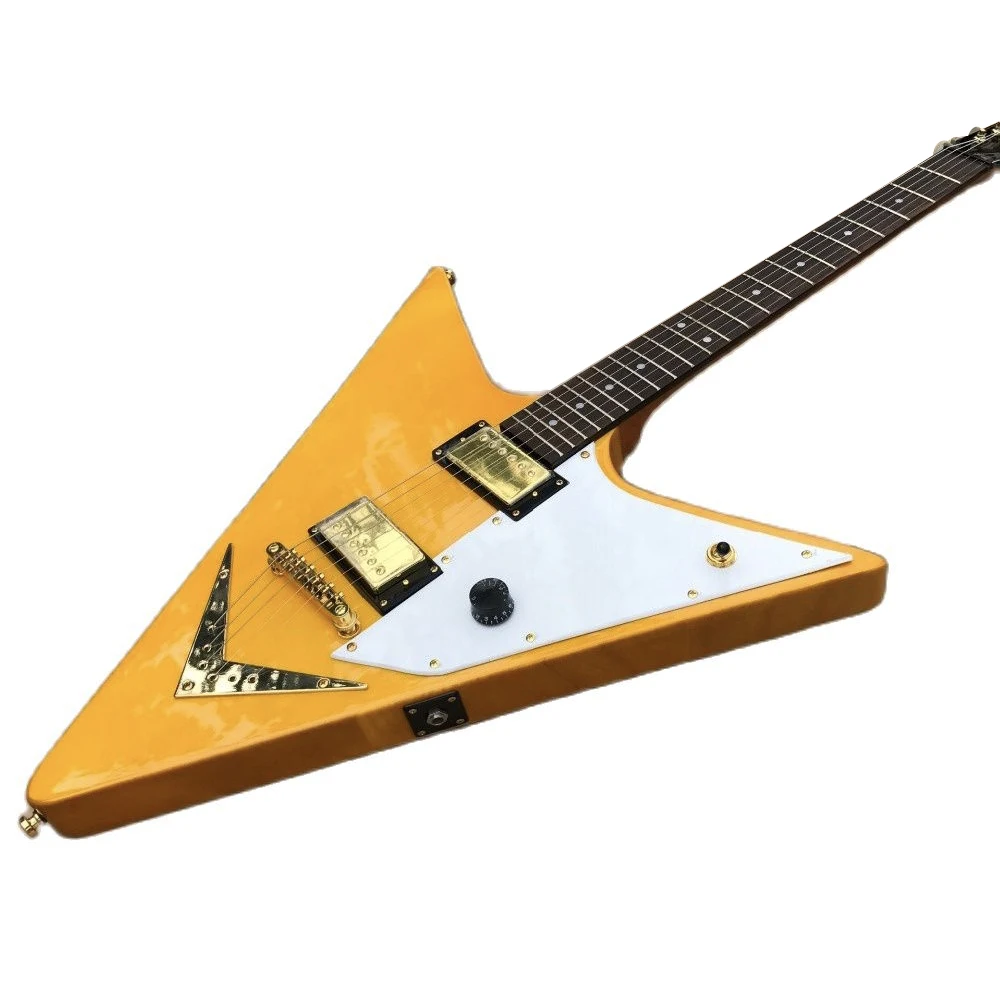 

New Style handwork V style Electric Guitar.Rosewood fingerboard guitarra.support customization gitaar.Gold hardware