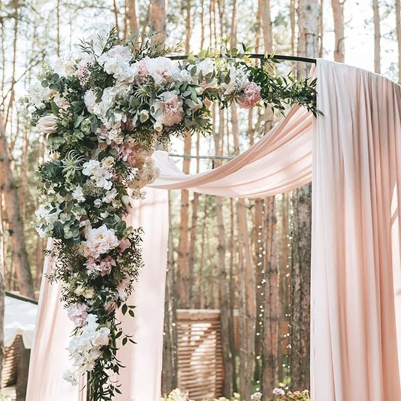 70*300 см белый свадебный Тюль украшение для стола прозрачная шифоновая пыльная