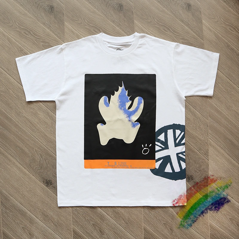 

2022ss Travis Scott O2 Live Burning Cactus Jack T-Shirt Men Women Best Quality T Shirt Tops Tee