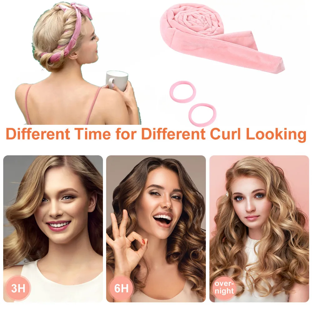 

Heatless Curling Rod Headband No Heat Hair Roller Soft Hair Curlers Sleeping Curls Lazy Curling Hair Styling Tool Accessories