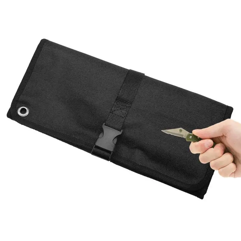 

Pocket Tool Roll Organizer 10 Sockets Pocket Tool Roll Organizer Tool Pouches For Motorcycle And Roll Up Wrench Organizer Tool