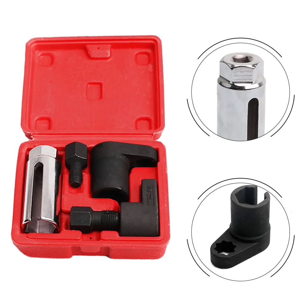 

5pcs Oxygen Sensor Wrench Kit Thread Chaser Tool Fit For Auto Socket Removal Install Offset Vacuum Sensor Socket