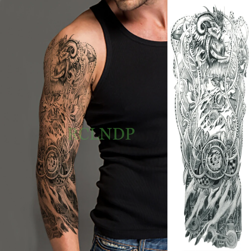 

Waterproof Temporary Tattoo Sticker Full Arm Fake Tatto Big Flash Tatoo Sleeve Large Size Body Art for Men Women Girl Lady