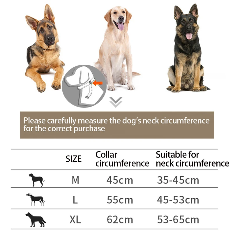 Tactical Dog Collar Pet Training Collar And Leash Rubber Control Handle No Pull Lead Collars For Small Big Dogs images - 6