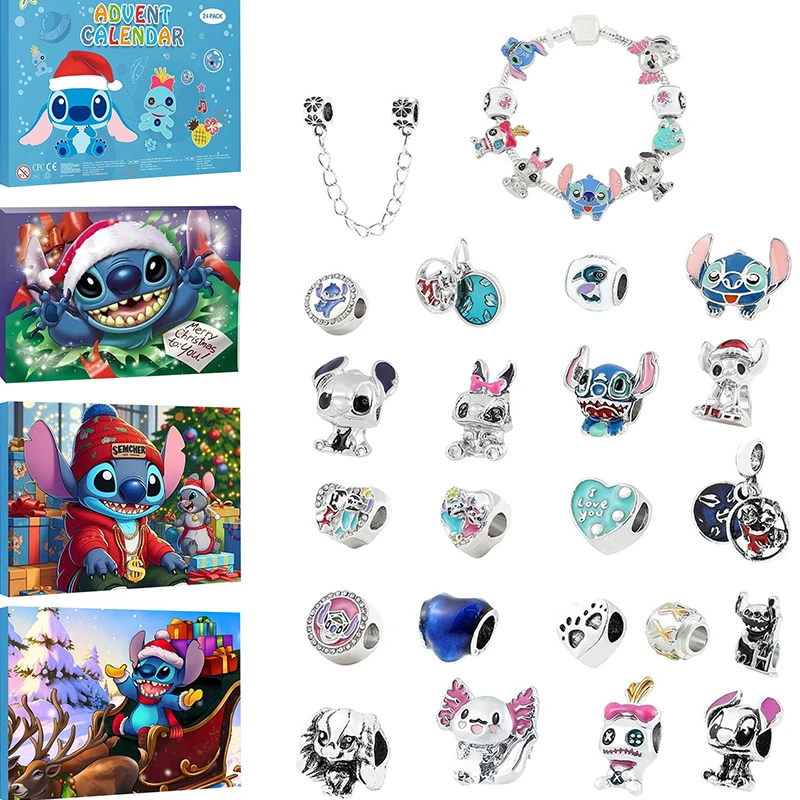 Disney Stitch Адвент-календарь Подарки Набор для изготовления браслетов детей