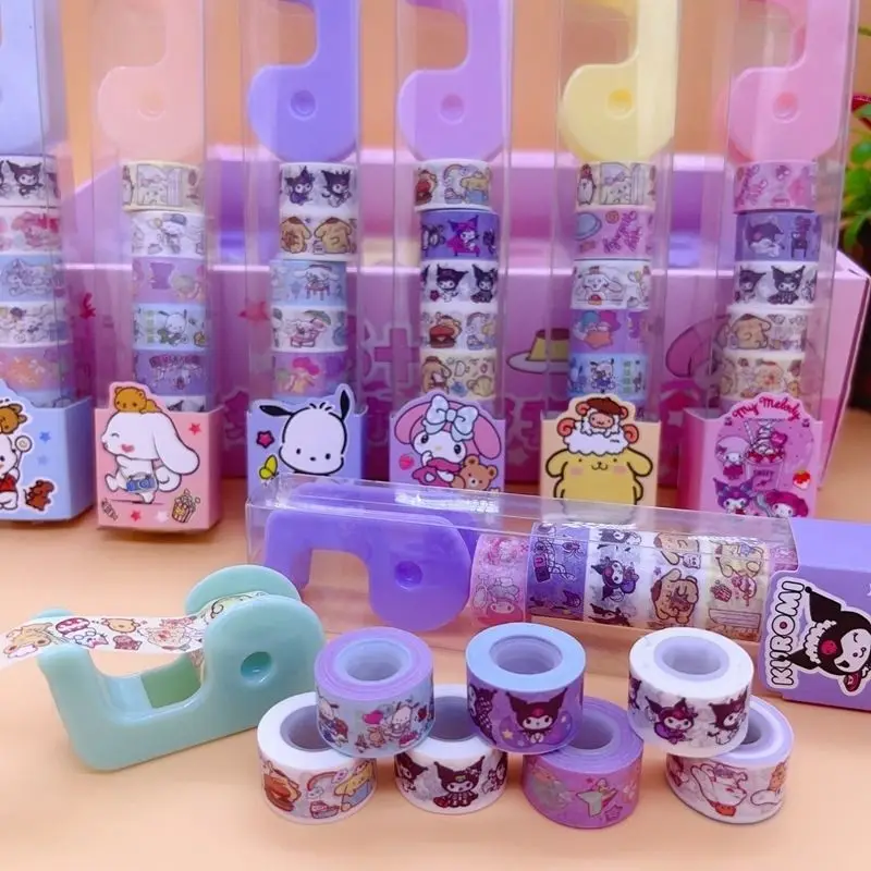 8 шт. Kawaii My Melody Cinnamoroll Kuromi Diy декоративная лента Васи аниме Sanrioed милая девушка