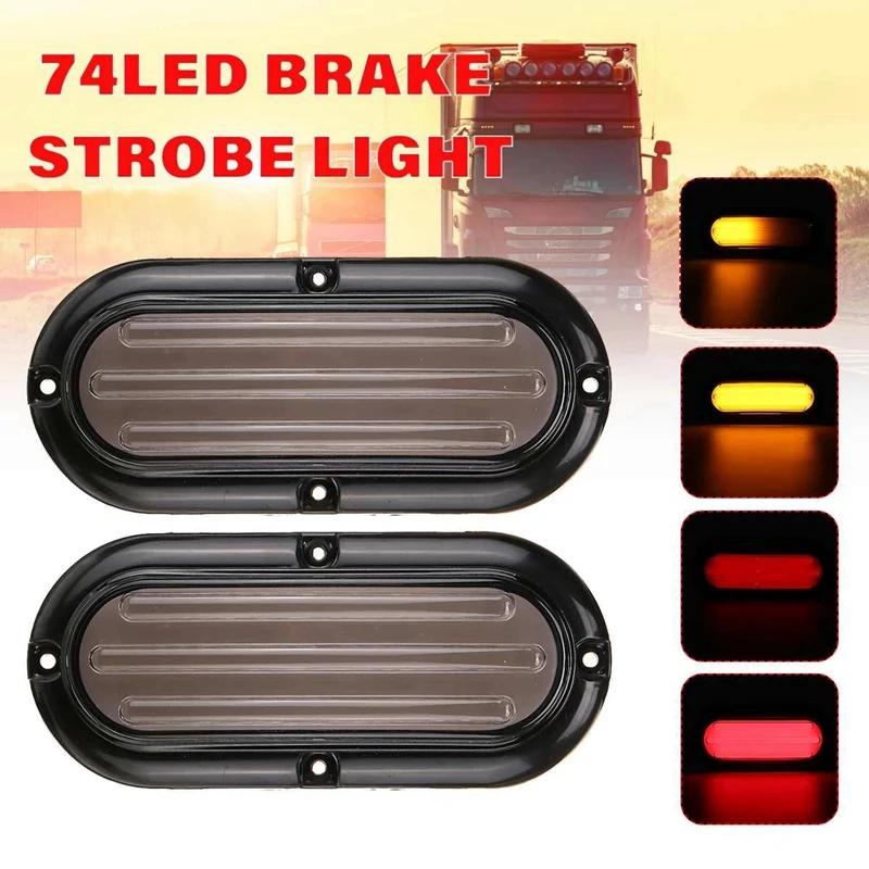 

2x12-24 в 74 светодиода динамический задний фонарь для автомобиля грузовика задний фонарь сигнальная лампа индикатор стробоскоп мигающий пред...