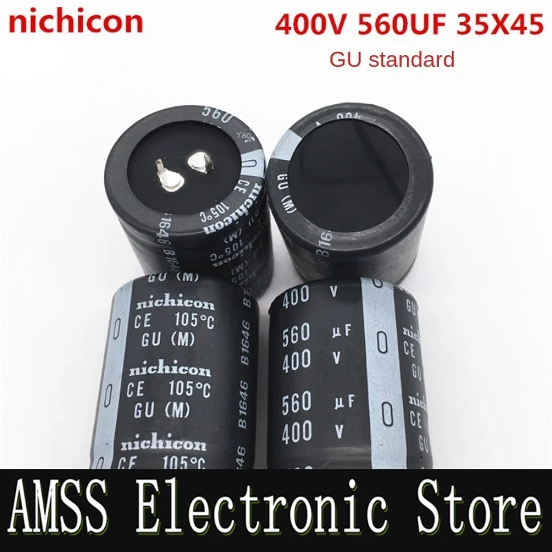 AMSS (1 шт.) 400 В 560 мкФ 35 мм X 45 nichicon электролитический конденсатор 35*45 GU 105 градусов