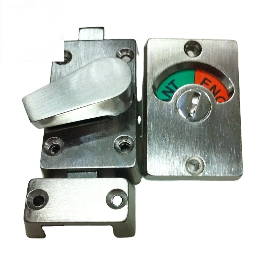 

Public toilet toilet partition hardware accessories stainless steel indicating flat door lock partition lock stacking