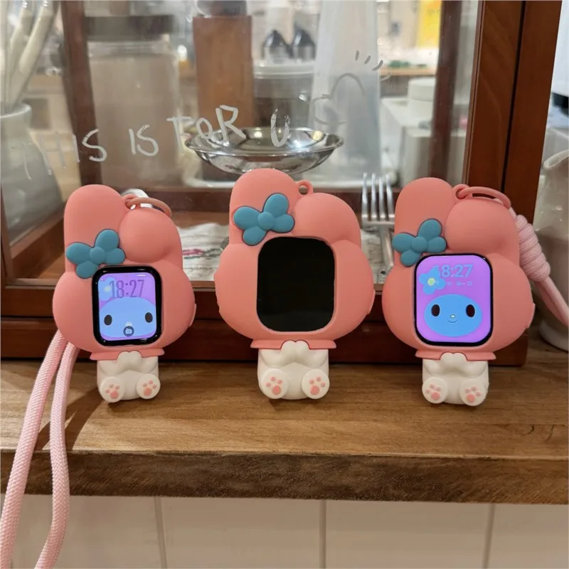Фото Чехол-ремешок 3D Kawaii My Melody для Apple Watch Sport 1/2/3/4/5/6/7/8/9st Gen S10 S11 Ultra SE 38/45/41/44/42/46/49 мм №1