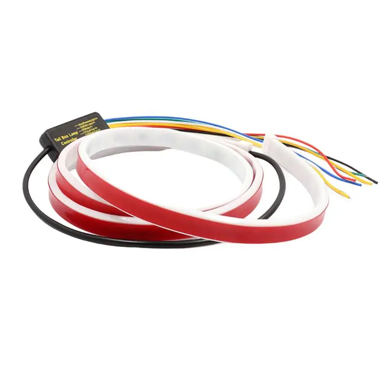 

12V LED Car Trunk Light Strip Creative Car Trunk Tail Light Strip Colorful Dynamic Signal Running Lamp Cool Vehicle Rear