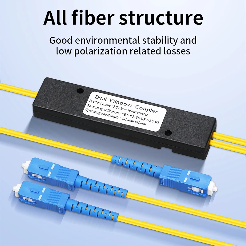 Фото Оптоволоконный разветвитель SCUPC/SCAPC/FCUPC (опционально) 1X2 PLC Волоконно-оптический разветвитель PCL Конический разветвитель Оптический разветвитель FTTH №3