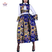 african print dresses for women dashiki outfits a line shirt dress lady stand collar party dress casual ankara wax batik wy1256